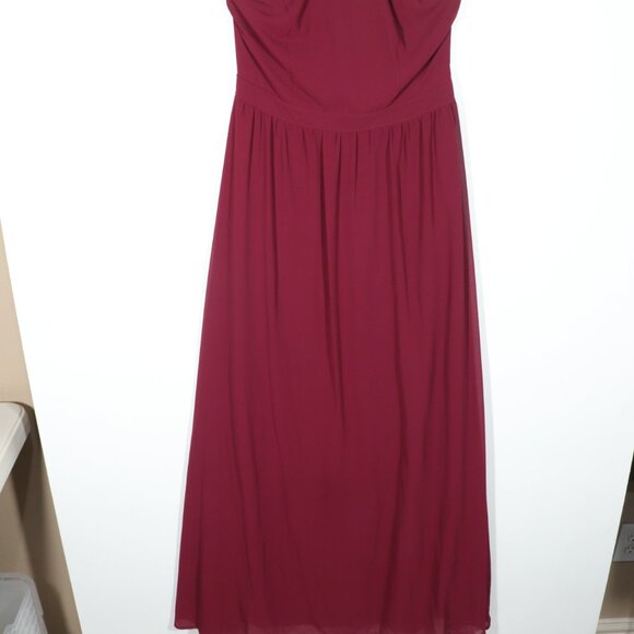 NWOT Lulus Air Of Romance Burgundy Maxi Dress Red Size X-Large - Picture 8 of 16